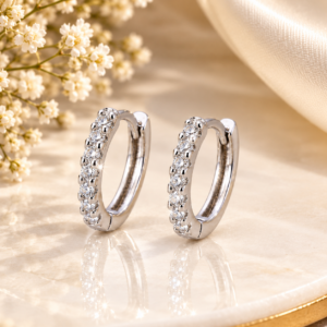 The Twilight Glow CZ Silver-Tone Fashion Earrings